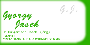 gyorgy jasch business card